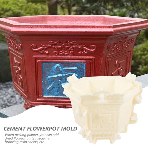Flower planter mold concrete - flower,