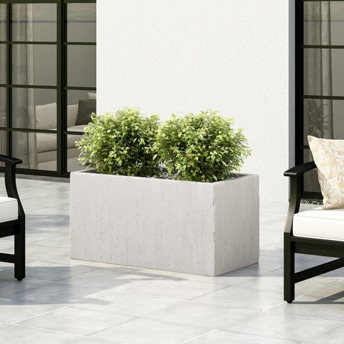 Large white mgo planter - large,