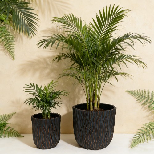Large round concrete planter - large,