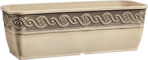 Corinthian rectangular planter - corinthian,