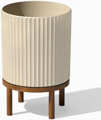 Demi round planter stand - demi, w